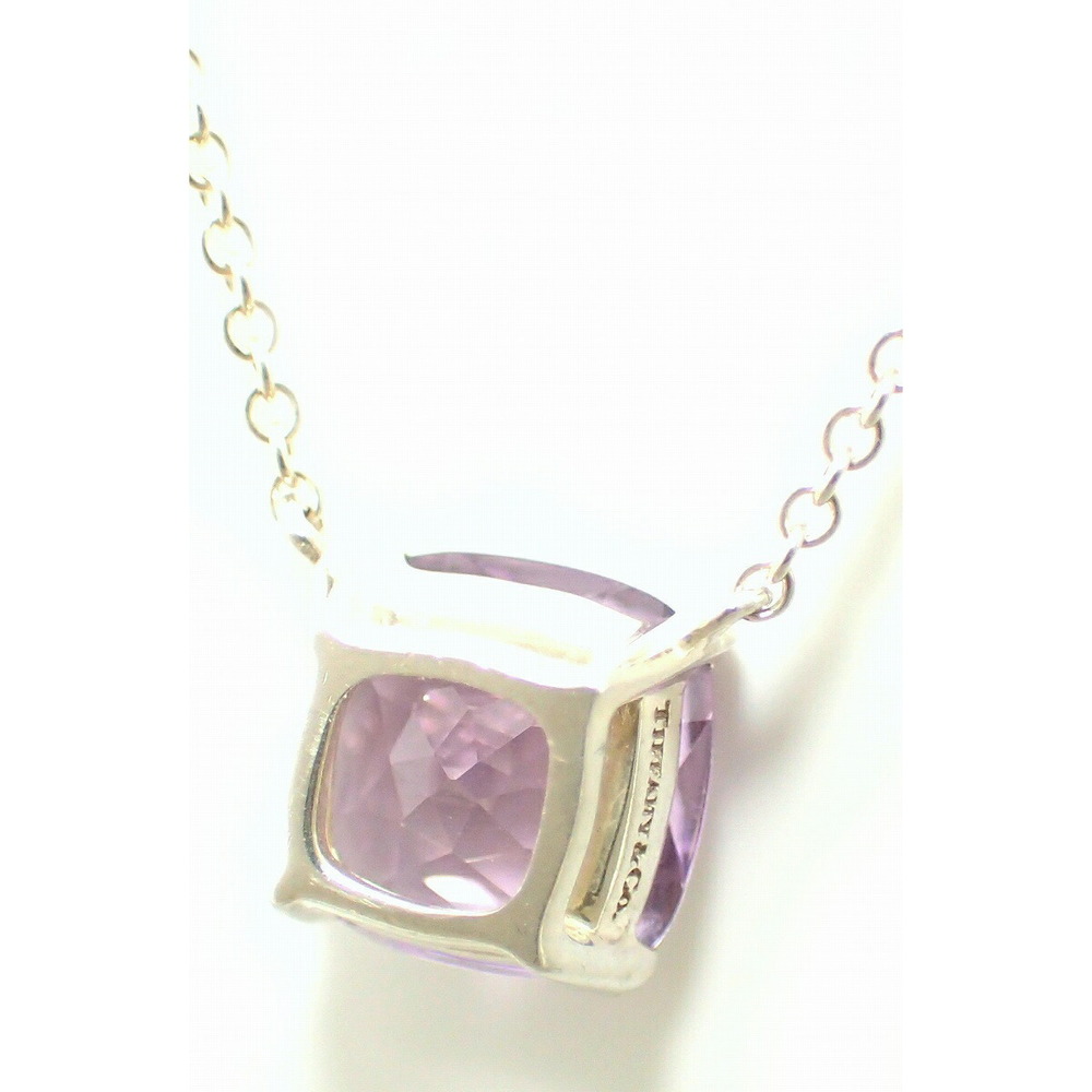 Tiffany Silver Amethyst Pendant Necklace